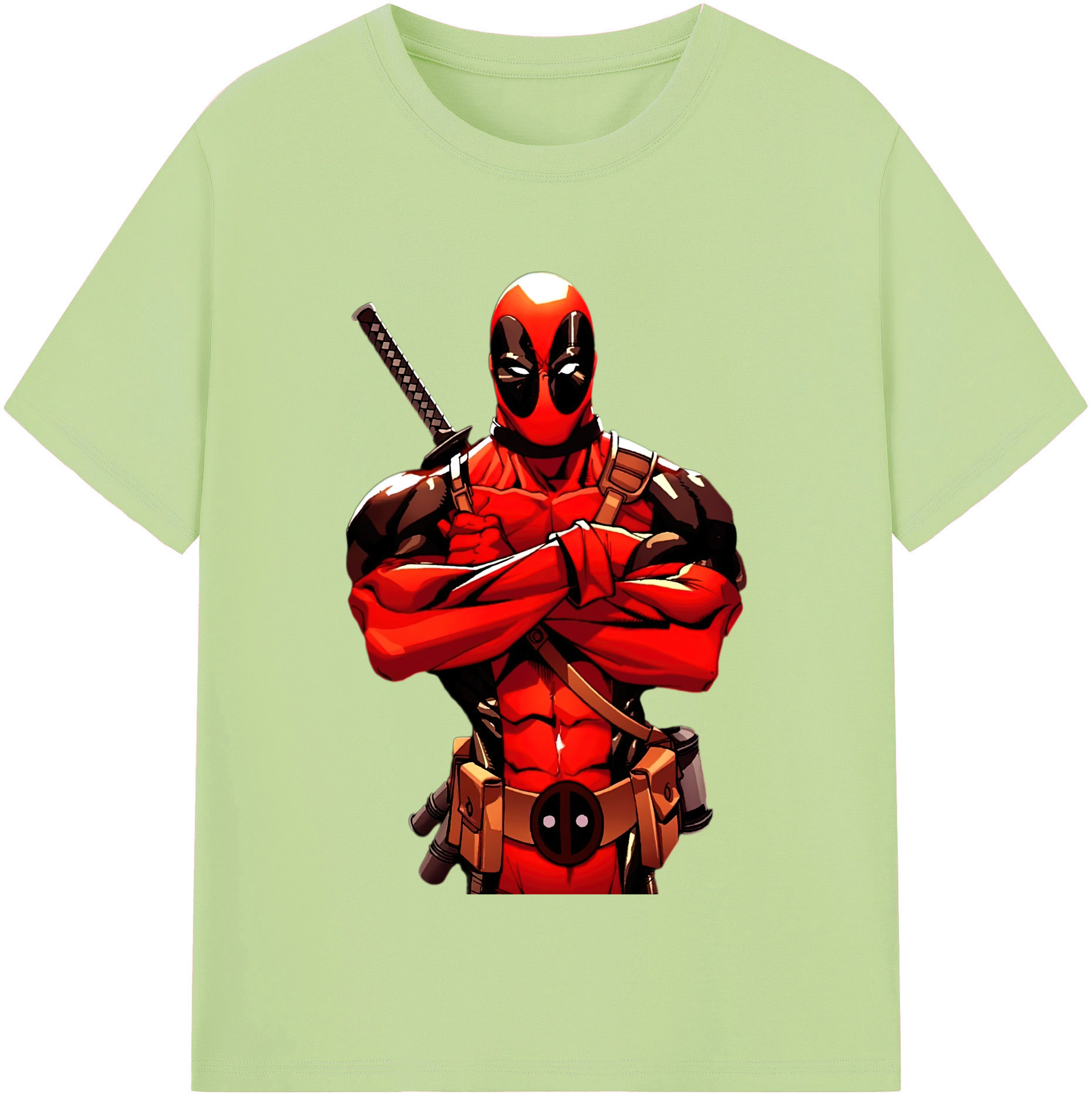 （画像用） Deadpool デッドプール 綿100％半袖Tシャツ（フロントプリント）